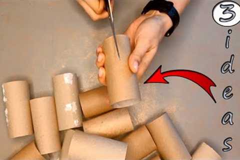 3 Super ideas from cardboard sleeves from tape and paper