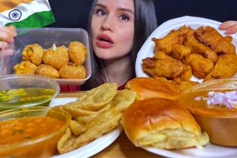 INDIAN STREET FOOD | MUKBANG ASMR | EATING SOUNDS