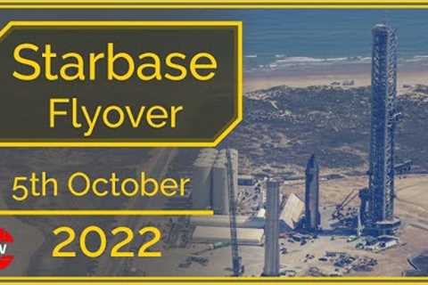 SpaceX Starbase, Tx Flyover October 5, 2022