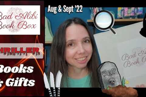 ✨️NEW✨️ Bad Alibi Book Box | Thriller Books &amp; Gifts Unboxing - Aug + Sept 2022 Boxes