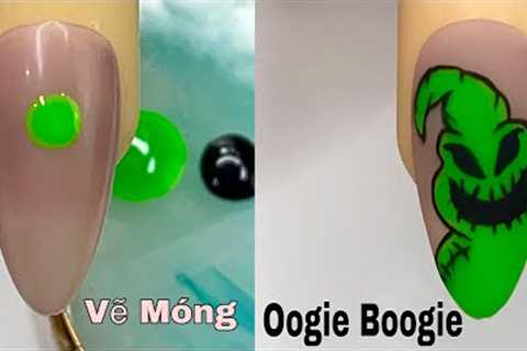 Easy Oogie Boogie Nail Art For Beginner 💖Vẽ Móng💅 New Nails Design 💝 New Nails
