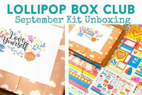 SEPTEMBER KIT UNBOXING | Monthly Kit | Journal &amp; Scrapbooks | LOLLIPOP BOX CLUB | ad