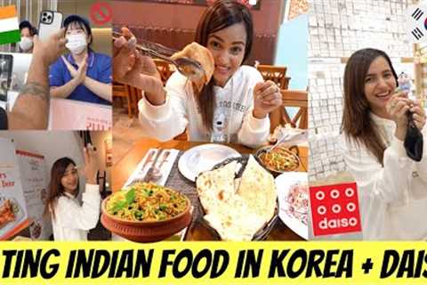 Eating only Indian FOOD Challenge in KOREA🇮🇳💜 + DAISO Tour &amp; Shopping 🇰🇷
