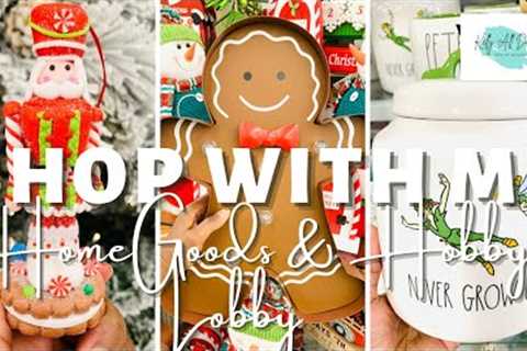 SHOPPING HOMEGOODS &amp; HOBBY LOBBY, CHRISTMAS SHOP WITH ME, RAE DUNN CHRISTMAS, GINGERBREAD FIND