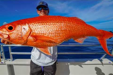 GIANT *GOLDFISH* Catch Clean Cook (Queen Snapper)