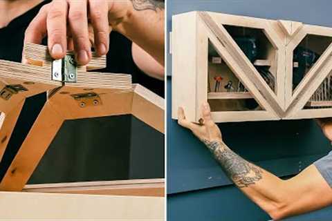 Making An Origami-Inspired Folding Door From Scratch | Woodworking Project
