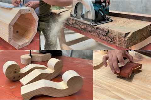 4 Craft Woodworking Projects That Will Leave You In Awe // Build A Perfect Table From Solid Wood