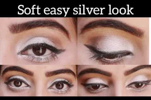 silver eye makeup tutorial||step by step for begners easy attractive
