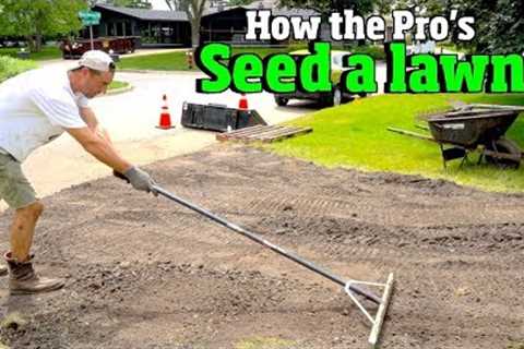 How to Plant a yard &amp; Grow a lawn - Like a PRO! Grass seeding, Lawn REPAIR, overseeding,