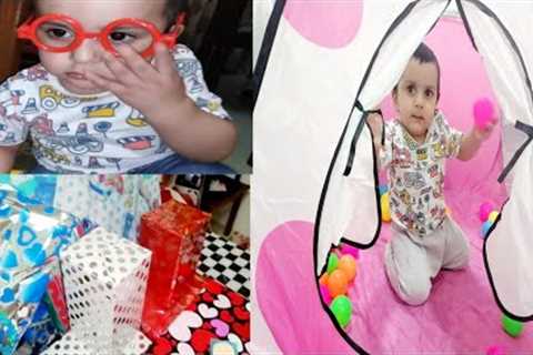 Birthday Gift Opening and Birthday gift idea | Cute baby Playing with gifts | Tayyaba Tahir Foodies