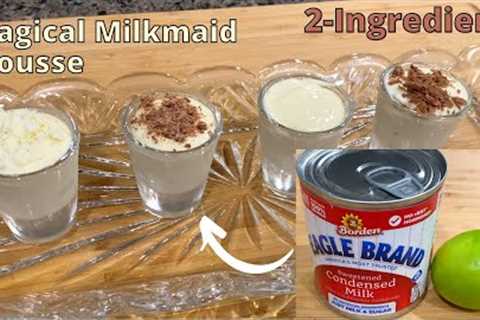 Condensed Milk Mousse ONLY 2 INGREDIENTS | NO STOVE NO OVEN | SIMPLE 2 INGREDIENT PARTY DESSERT
