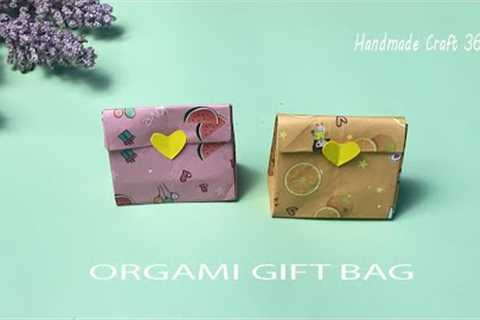 Step By Step Making Origami Gift Bag (From Paper) Tutorial | DIY With Handmade Craft 365