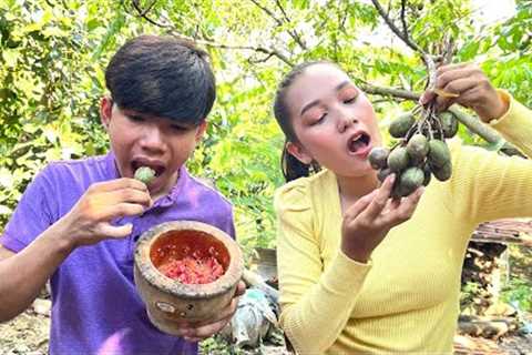 Wow.....Two Brother Eating June Plum Fruit with Chili Salt