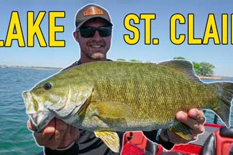 Chasing His Personal Best Lake St Clair Smallmouth Bass - Fishing Lake St Clair
