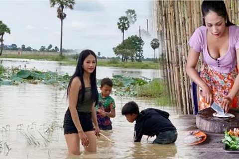 Catch Fish In Village Pond By Net &amp; Cook Village Soup