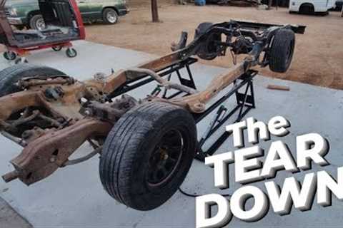 Cab is off! DOWN to a bare S10 Frame!