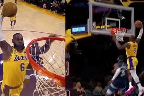 Lebron James did the show with an Hammer Dunk from Pat Bev Steal &amp; Assist in Transition⚡️