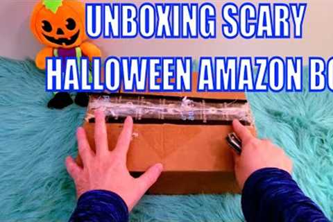 Opening Scary Halloween Amazon Box - Unboxing ASMR  -  ASMR No Talking Video - An Oddly Satisfying