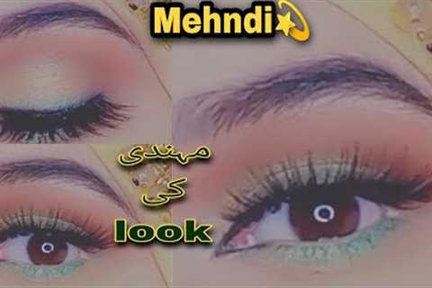 Traditional pakistani Mehndi bride eye makeup tutorial | Kashee inspired mehndi eye makeup by kanwal