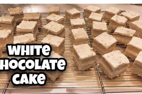 WHITE CHOCOLATE CAKE #cakes #whitechocolaterecipe #dessert #tabzduo