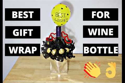 How to Gift Wrap Wine Bottle #wrappingabottle
