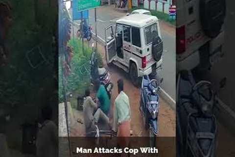 Viral Video | CCTV Footage of Man Attacking Police Officer | #shorts | #trending #viralvideo
