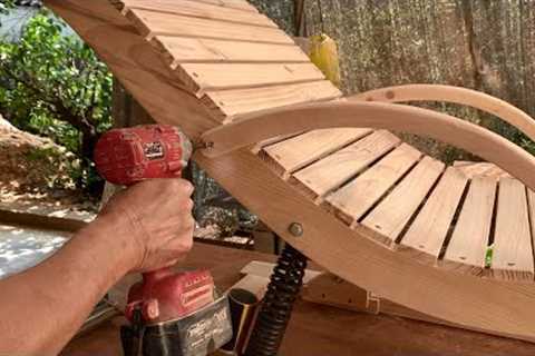 Recycling Ideas Smart Woodworking // A Unique Chair From A Motorcycle Fork That You've Never Seen