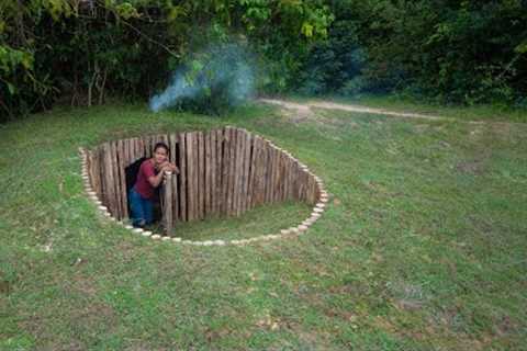 Girl Living Off Grid Built The World Most Secret Underground Home with Fireplace 2022