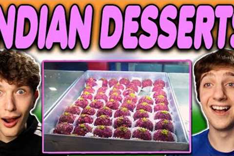 Americans React to Indian Desserts! | Sweet INDIAN STREET FOOD Tour in North India!
