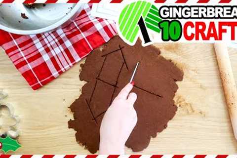 10 BRILLIANT $1 Dollar Tree Gingerbread Decorations and EASY Christmas Crafts!