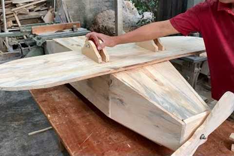 Amazing Smart Toy Ideas From Cheap Wood // How To Make A Large Airplane Model For Kids - DIY!
