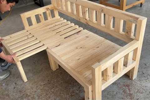 Smart Woodworking Project For Small Space // How to Make a SOFA That Turns Into a BED