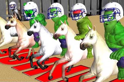 Scary Teacher 3D Horse Racing with Miss T Hulk, Nick Hulk, Ice Cream Hulk, Neighbor Hulk, Granny