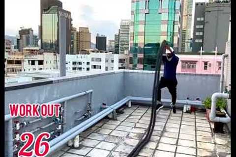 5 MINS FAT BURNING BATTLE ROPE FINISHER WORKOUT! #Crockfit | PALLATH JOSEPH BIJU