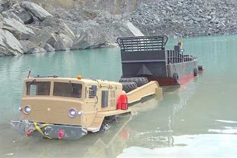 FANTASTIC OLD TANK RESCUE! COOL RC VEHICLES SAVE A OLD TANK! MAZ 537 DEEP IN WATER! BEST RC EVER