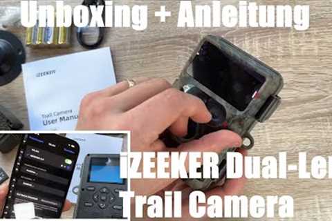 iZEEKER Dual-Lens Trail Camera 4K, 48MP WiFi BT Trail Cam with Nightvision unboxing &amp;..