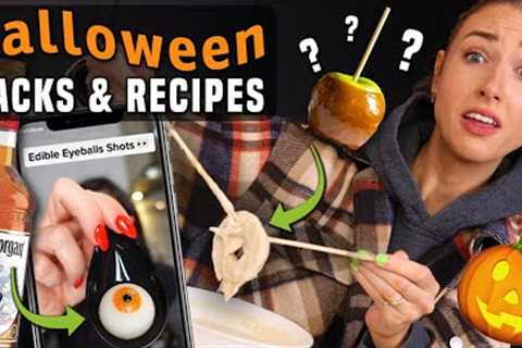 I Tried VIRAL HALLOWEEN TREATS &amp; FOOD HACKS! What's ACTUALLY worth making??