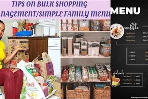 HOW TO MANAGE YOUR SHOPPING AT HOME||A SIMPLE FAMILY MENU PLAN. bulk shopping management tips!