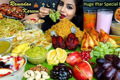 Eating Tandoori Chicken,Biryani,Samosa,Noodles,Parotta,Kurma | Indian Food ASMR Eating Mukbang Video