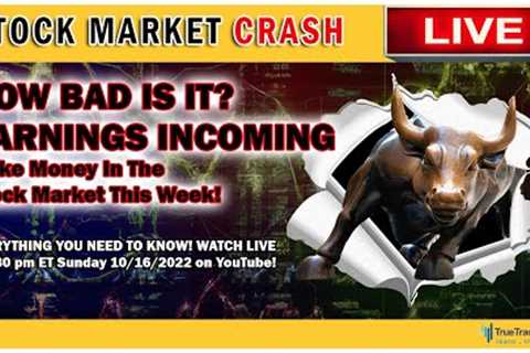 STOCK MARKET CRASH &amp; Earnings Incoming - How to Make Money Trading The Stock Market This Week..