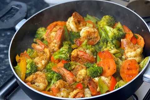 Shrimp with Vegetables! It is so delicious that you will keep making it over and over