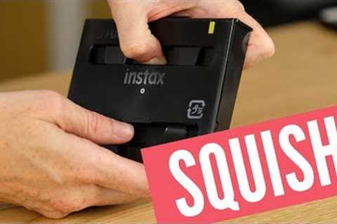 What happens when you squish instant film?