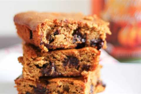 Flourless Pumpkin Chocolate Chip bars