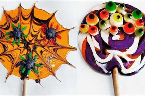 Creative HALLOWEEN CANDY Lollipops Making at Home 🎃  Candy MASTERCLASS for Beginners as well