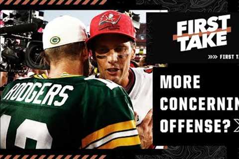 Is Tom Brady's offense or Aaron Rodgers' offense more concerning? | First Take