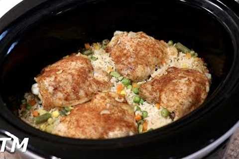 How to Make Chicken and Rice in the Slow Cooker~Easy Cooking