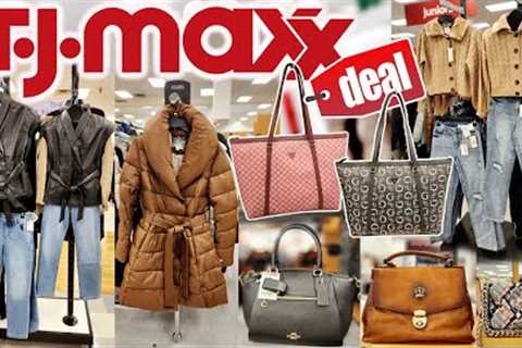 🤩TJ MAXX SHOP WITH ME‼️ WOMEN'S OUTERWEAR HANDBAGS &amp; MORE 👡👗 TJ MAXX FALL WINTER FASHION..