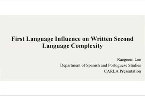 First Language Influence on Written Second Language Complexity