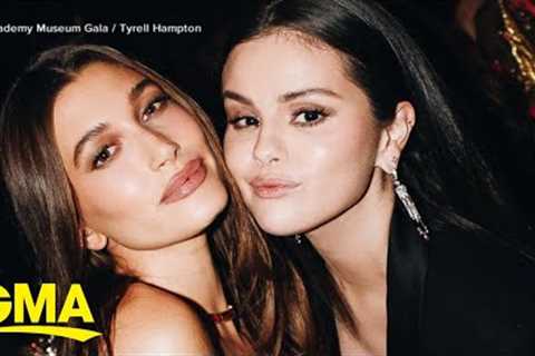 Hailey Bieber and Selena Gomez end rumors of feud | GMA