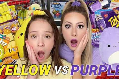 PURPLE VS YELLOW NO BUDGET SHOPPING CHALLENGE! 💜💛